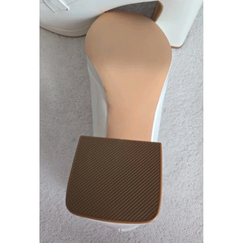 NEW IDIFU In2 Cookie HI Women Chunky Heel Slip On Dress Shoes Size 8 White